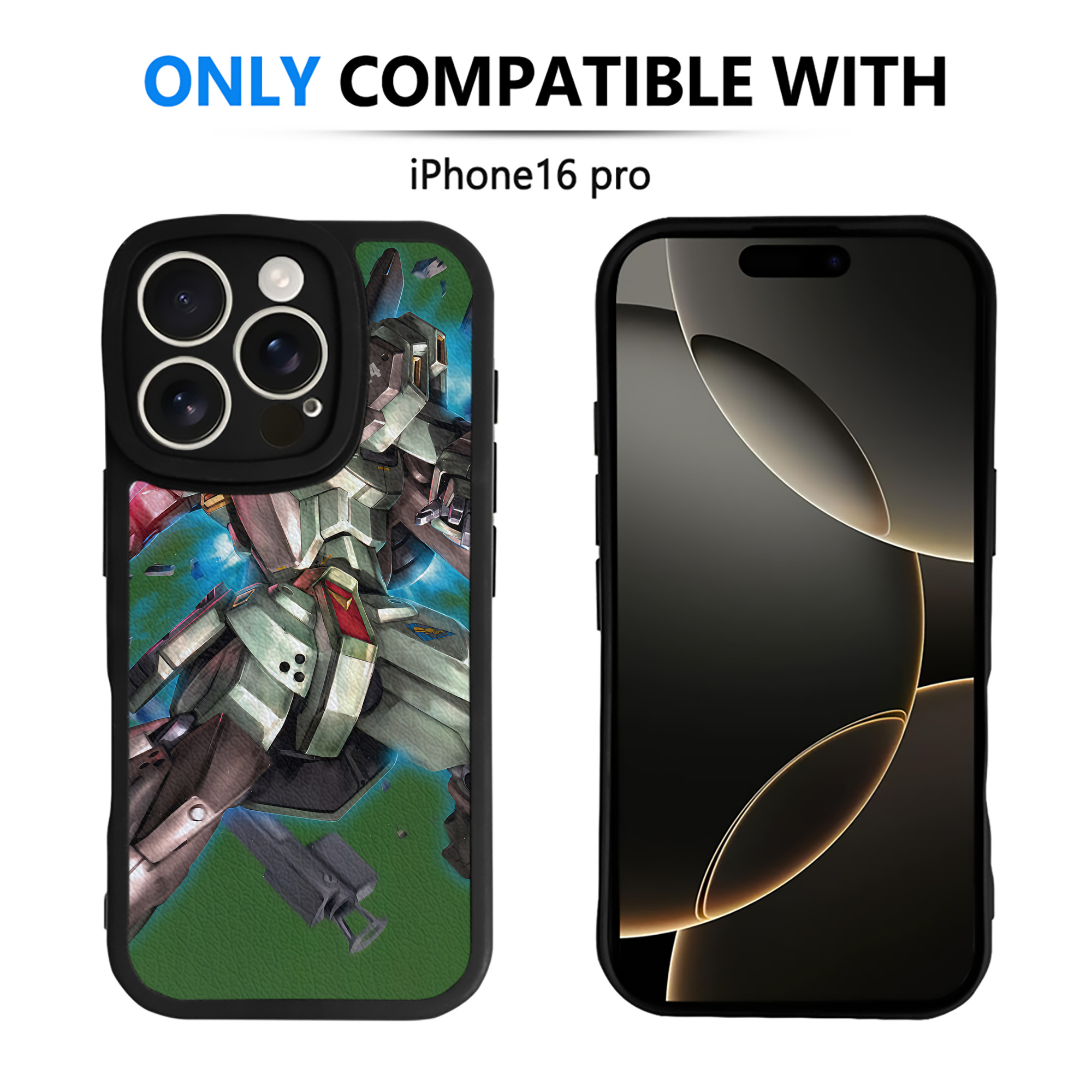 （画像用） 機動戦士ガンダム Mobile Suit Gundam 【iPhone 16シリーズ対応】シリコンスマホケース（レザー調） 材質：シリコン